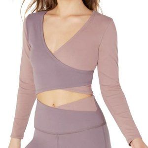 RARE Beyond Yoga Long Sleeve Wrap Activewear Top